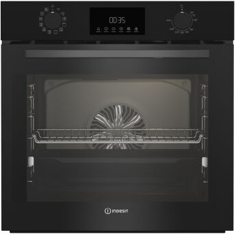 Духовой шкаф Indesit IBFTE 3841 BL черный, 12 режимов, телескопические напр.