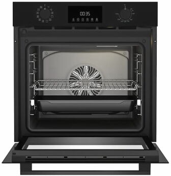Духовой шкаф Indesit IBFTE 3841 BL черный, 12 режимов, телескопические напр.