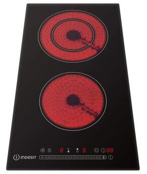Варочная панель Indesit IRC 230, черный, 2 Hi-Light конфорки, таймер, зона расширения