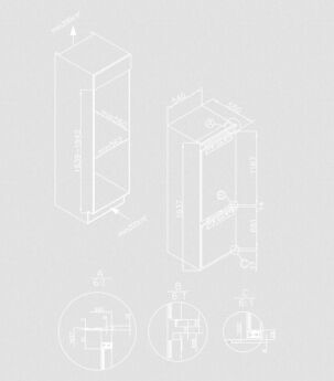 Холодильник встраиваемый Hiberg i-RFCB 455F NFW