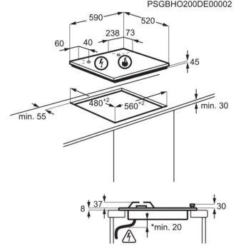 �������� ������ ������� Electrolux KGG64362W �����, ������, 59 ��, WOK, �������� �������