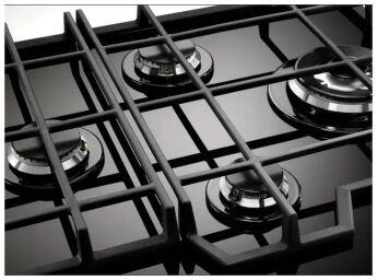 Варочная панель Electrolux KGG6456K 600 Gas on Glass, стекло/чугун, WOK конфорка