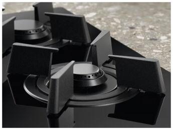 Варочная панель газовая Electrolux KGG753753K Flamelight 75 см, черное стекло, 5 конфорок StepPower, таймер