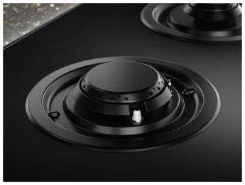 Варочная панель газовая Electrolux KGG753753K Flamelight 75 см, черное стекло, 5 конфорок StepPower, таймер