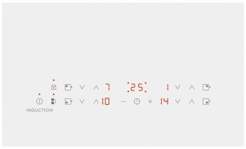 Варочная панель Electrolux LIV63431BW Bridge 600, белая, индукционная, Hob2Hood