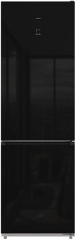 Холодильник LEX LKB201BLIDMax, черное стекло, 201х68 см, 456 л, No Frost, 5 полок