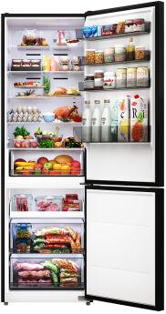 Холодильник LEX LKB201BLIDMax, черное стекло, 201х68 см, 456 л, No Frost, 5 полок