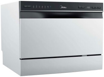 Посудомоечная машина Midea MCFD55S460Wi серебристый, компактная, 50x55x34.5 см, 6 компл., 6 программ, SmartHome