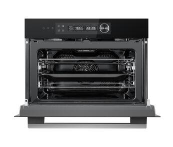 Компактный духовой шкаф с свч Midea MCO82007MBG-I черный, ниша 45 см, 13 режимов, Wi-Fi