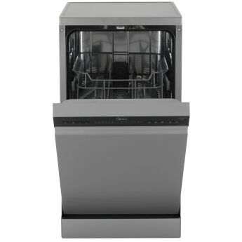 Посудомоечная машина Midea MFD45S050S серебристая, узкая, 6 программ, отсрочка старта