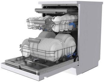 Посудомоечная машина Midea MFD60S160Wi полноразмерная, белый, 3-я корзина, Smart Home, экстрасушка, Aquastop