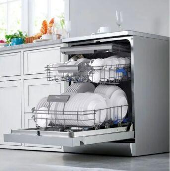 Посудомоечная машина Midea MFD60S160Wi полноразмерная, белый, 3-я корзина, Smart Home, экстрасушка, Aquastop