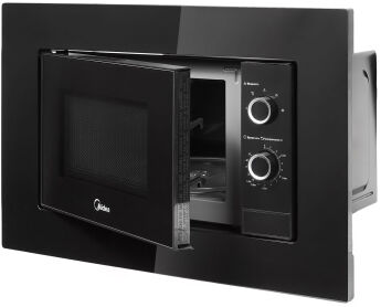 Встраиваемая микроволновая печь MIDEA MI50203B черная, 20 л, ниша 38 см