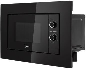 Встраиваемая микроволновая печь MIDEA MI50203B черная, 20 л, ниша 38 см
