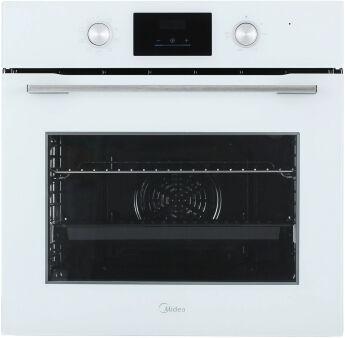 Духовой шкаф Midea MO509103YGW белый, Телескопические направляющие,утапливаемые ручки