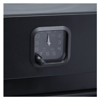 Духовой шкаф Korting OKB 4701 CNRN, черный, утапливаемые ручки, аналоговые часы, телескопические напр.