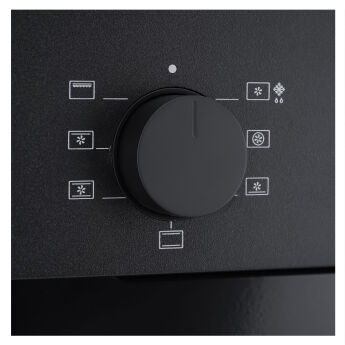 Духовой шкаф Korting OKB 4701 CNRN, черный, утапливаемые ручки, аналоговые часы, телескопические напр.