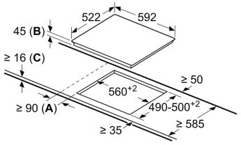 �������� ������ BOSCH PKK611BB2E ������, 3 ��������, �������� 27.5 ��