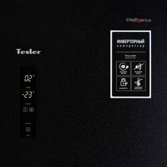 Холодильник TESLER RCD-482I BLACK GLASS