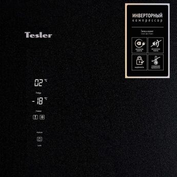 Холодильник Tesler RCD-545I BLACK GLASS