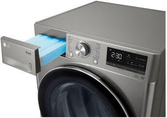 Сушильная машина LG RH90V9PV8N серебристый, тепловой насос, 9 кг, ThinQ, перенавешиваемая дверь