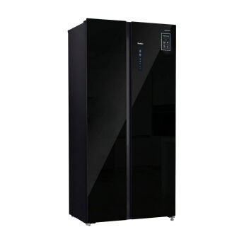 Холодильник Side-by-Side Tesler RSD-537BI BLACK GLASS зона свежести, 191,2х91,1х60 см