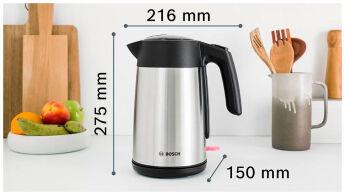 Чайник Bosch TWK7L460 нерж. Сталь