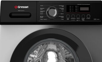 Стиральная машина Gressel UBC301 серый, узкая, 7 кг, 1400 об/мин, Инверторный двигатель