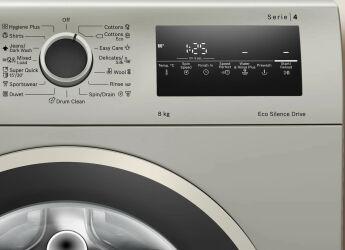 Стиральная машина Bosch WAN2821XME Serie 4 серебристая, 8 кг, 1400 об/мин