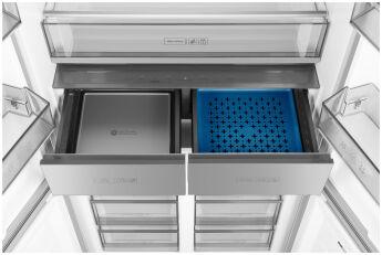 Холодильник Weissgauff WCD 590 NoFrost Inverter Premium Biofresh White Glass