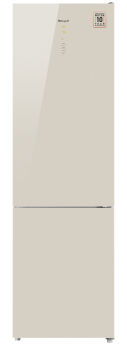 Холодильник Weissgauff WRK 2000 D Full NoFrost Inverter Beige Glass