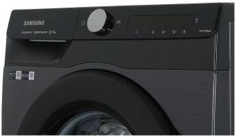 Стиральная машина Samsung WW80AG6S28ABLP узкая, черный, EcoBubble, AI Control, 8 кг