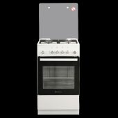 Газовая плита De luxe 5040.30г(кр) ЧР белая, 50х50, гриль, вертел, чугунные решетки, крышка