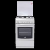 Газовая плита De luxe 5040.31г белая, 50х50, гриль, вертел, чугунные