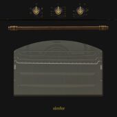 Духовой шкаф Simfer B6EL18017 черный ретро/бронза, конвекция