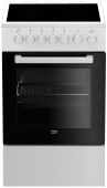 Электроплита Beko FSE57110GW белая, 50 см, стеклокерамика, конвекция