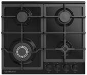 Варочная панель газовая Zigmund & Shtain G 14.6 B черная, 58x51 см, чугунные решетки, WOK