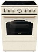 Плита электрическая Gorenje GECS6B70CLI (60см, стеклокерамика, бежевый ретро)