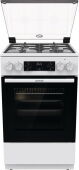 Газовая плита Gorenje GK5C40WF белый, узкая с мультифункциональной лектродуховкой, Чугунные решетки