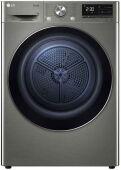Сушильная машина LG RH90V9PV8N серебристый, тепловой насос, 9 кг, ThinQ, перенавешиваемая дверь
