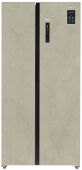 Холодильник Side-by-Side Tesler RSD-537BI MARBLE BEIGE бежевый мрамор, 191.2x91.1x60 см, зона свежести, Metal Cooling