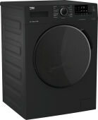 Стиральная машина Beko WSPE6H612A черная, 44 см, 6.5 кг, 1200 об/мин, пар, инвертор