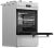 Газовая плита Hotpoint HSG5F2HB, белый, электродуховка с конвекцией, чугунные решетки, дисплей