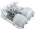 Посудомоечная машина Midea MCFD55S460Wi серебристый, компактная, 50x55x34.5 см, 6 компл., 6 программ, SmartHome