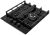 Варочная панель газовая Midea MG443TGB черное стекло, 51x45 см, 3 конф., WOK, чугун