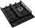 Варочная панель газовая Midea MG443TGB черное стекло, 51x45 см, 3 конф., WOK, чугун